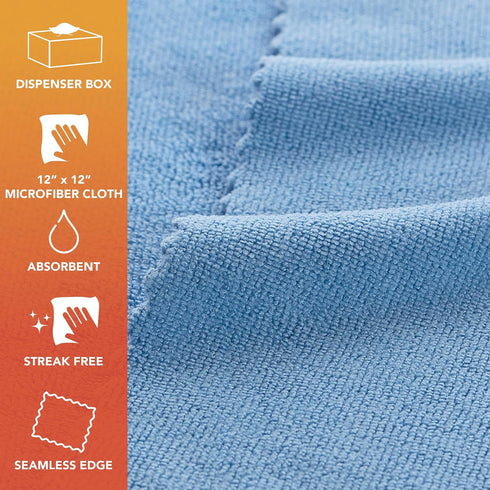 Arkwright Smart Rags in Box - (Pack of 50) Lint Free Microfiber Cleaning Cloth, Scratch & Streak-Free, Dispensable Wash Towels for Cars, Window Gl...