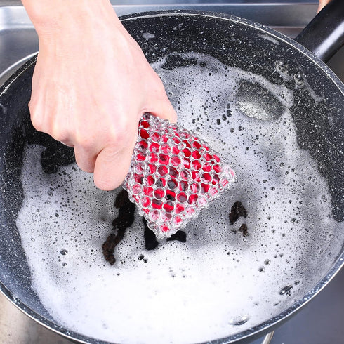 Cast Iron Scrubber, Skillet Chainmail Scrubber for Cast Iron Pan - Chain Mail Scrubber Cast Iron Sponge - Metal Scrubber Cast Iron Skillet Cleaner...