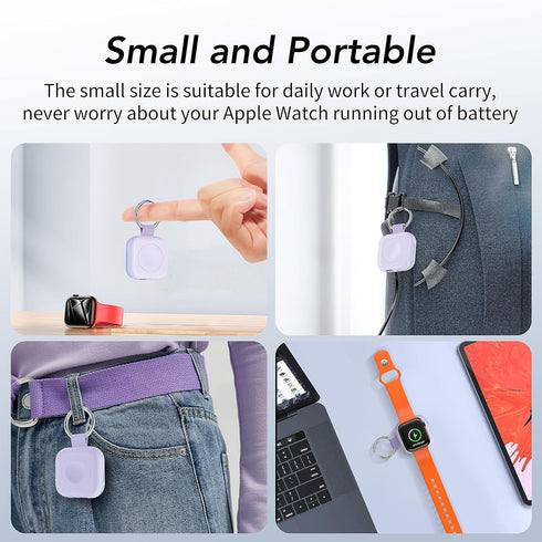 Portable Travel Charger for Apple Watch Series 8,Wireless iWatch Charger 1200mAh Power Bank with Charging Cable, Purse Keychain Smart Watch Charge...