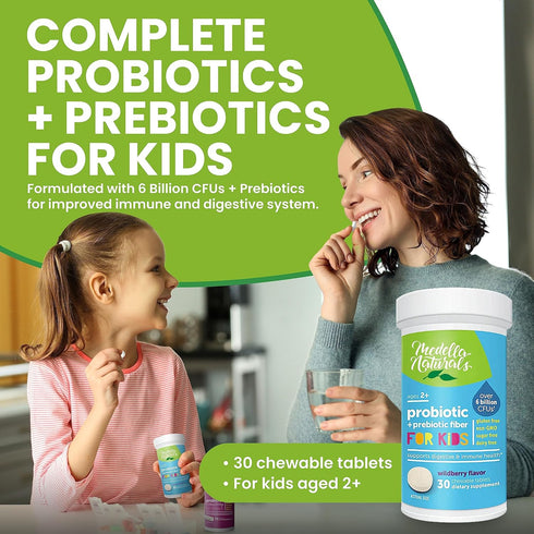 Probiotics for Kids + Prebiotics to Support Digestive Health - 6 Billion+ CFUs of Kids Prebiotic and Probiotic to Help Support Immunity & Digestio...