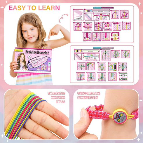 Dpai Friendship Bracelet Making Kit for Girls,DIY Arts and Crafts Toys,Jewelry String Maker Kit,The Best Birthday Gifts Ideas for Girls 6 7 8 9 10...