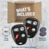 2X KeylessOption Key Fob Replacement for 2001 2002 2003 2004 2005 Buick Cadillac Chevrolet Chevy Oldsmobile Pontiac Remote, 4-Button 25695954, Loc...