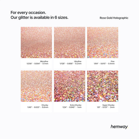 Hemway Craft Glitter 100g / 3.5oz Glitter Flakes for Arts Crafts Tumblers Resin Epoxy Scrapbook Glass Schools Paper Halloween Decorations - Chunky...
