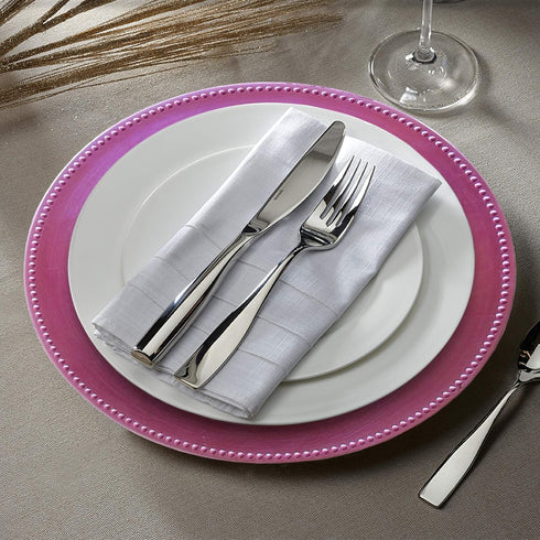 Charge It by Jay Beaded Charger Plate 13” Decorative Melamine Service Plate for Home, Professional Dining, Perfect for Upscale Events, Dinner Part...
