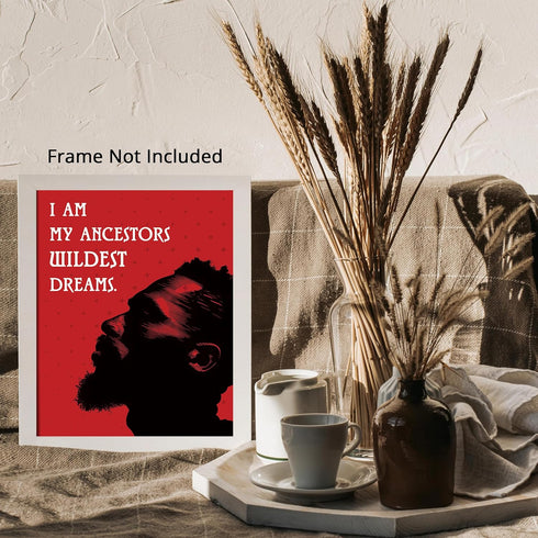Posterizer 1 pcs-I am my Ancestors Wildest Dreams-Afro-American Art Collection-Motivational & Inspirational Art-Gift for Men, Man, Husband, Boyfri...