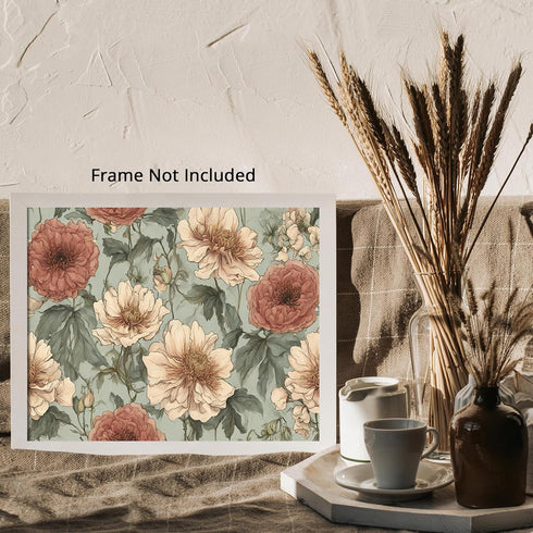 Posterizer 1 pcs- Beautiful, big ,wild red and white flowers-Floral Botanical Art- Gift for Men Women Entrepreneur Teens-Decor for Home & Office- ...
