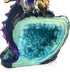 Ain’t It Nice Dragon Statue Rock Faux Geode Cavern Sparkling Medieval Collectible Fantasy Dragon Figurine Décor, Blue 3(L) X 1.5(W) X 4(H) inches...