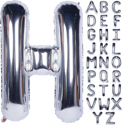 Letter Balloons 40 Inch Giant Jumbo Helium Foil Mylar for Party Decorations Silver H...