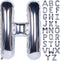 Letter Balloons 40 Inch Giant Jumbo Helium Foil Mylar for Party Decorations Silver H...