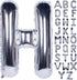 Letter Balloons 40 Inch Giant Jumbo Helium Foil Mylar for Party Decorations Silver H...