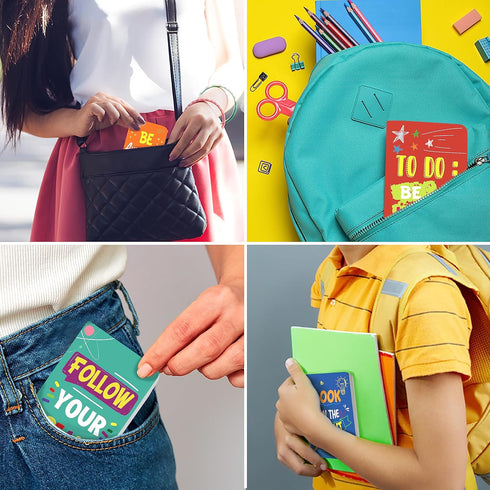 24 Pcs Mini Colorful Notebooks, Funny Motivational Journals Notepads Inspirational Notepads Small Pocket Notebook for Kids Teacher School Office G...