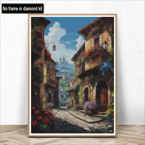 Kaliosy 5D Diamond Art Painting Kits for Adult European Town by Number Kits, Paint with Diamonds Art Landscape DIY Full Drill, Crystal Craft Cross...