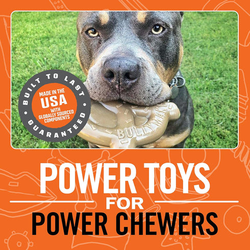 BULLYMAKE Nylon Pretzel Chew Toy For Dogs | Durable Dog Toy for Aggressive Chewers | Made in USA...