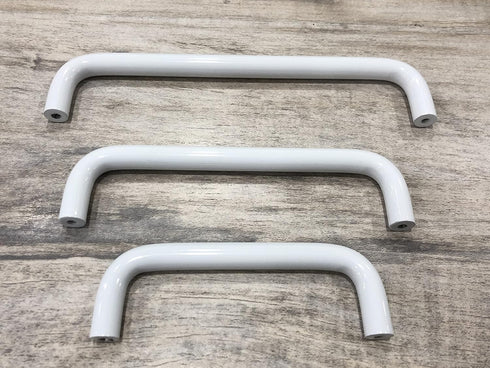 2Pcs 4.13" Arch Bow Cabinet Pull,Aluminum Closet Door Cabinet Hardware Handle Pull,Hole Dia.3.78"/96mm,White...