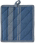 DII French Stripe, Kitchen Collection, Potholders, Chambray Blue, 2 Count...