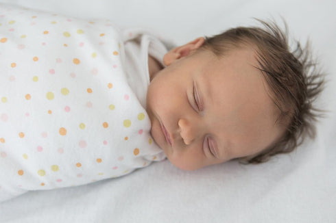 Amazing Baby Large Receiving Blanket, Ultimate Swaddle for Baby Boys, Girls, Softest US Cotton Flannel, Best Shower Gift, MADE in USA, Playful Dot...