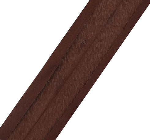 Mandala Crafts Double Fold Bias Tape for Sewing - 55 Yds Brown Bias Tape Double Fold 1 Inch Hem Quilt Binding Brown Seam Binding Tape - Fabric Pip...