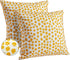 Outdoor Pillow Covers 20x20 Set of 2 Yellow Polka Dot Outdoor Waterproof Decorative Pillow Cases Summer Outdoor Sofa Bed Cushion Covers Home Decor...