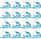 Whaline 69Ft Waves Bulletin Board Border 60Pcs Ocean Beach Themed Classroom Decorations Blue White Trim Border Self-Adhesive Label Sticker for Bac...