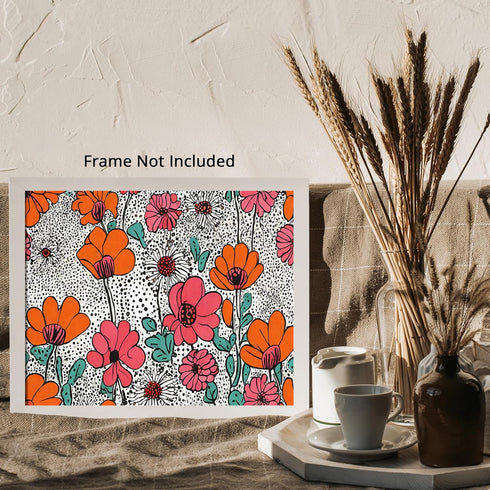 Posterizer 1 pcs-beautiful dainty flower in oil painting style 5-Floral & Botanical Art-Landscape & Nature Art-Decor for Home & Office- unframed w...