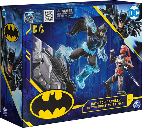 DC Comics Batman Bat-Tech Crawler with 4-inch Exclusive Deathstroke and Batman Action Figures, Includes 12 Accessories, Kids Toys for Boys Ages 3 ...