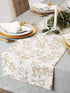 DII Holiday Dining Table Linen Metallic Fabric Kitchen Décor, Christmas Table Runner, 14x108, Gold Holly Leaves...