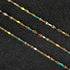 UMAOKANG 16.4ft/5m Gold Plated Stainless Steel Chains Bulk Mixed Color Enamel Bead Chain Spool for Jewelry Making with Jump Rings and Lobster Clas...