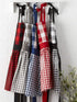 DII Kitchen Collection, Gingham Check, Red/Black, Apron...