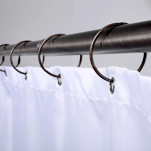 SlipX Solutions Simple Slide Shower Curtain Rings Provide Effortless Gliding on Standard Shower Rods (Rust Resistant, Snap Closure) (12, Oil Rubbe...
