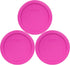 Pyrex 7201-PC Round 4 Cup Storage Lid for Glass Bowls (3, Pink)...
