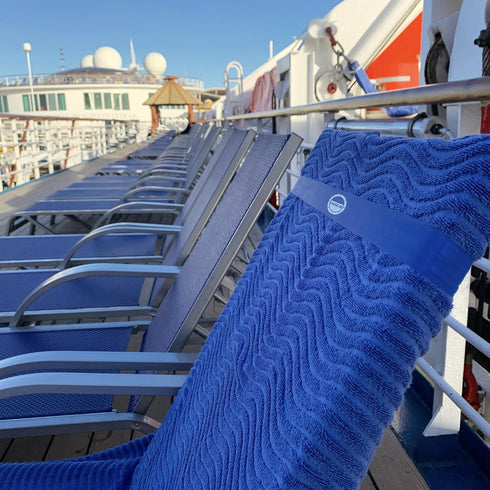 Cruise On Towel Bands for Cruise Chairs (4 Pack), Better Alternative to Towel Clips for Beach, Pool & Ships, Essential for 2026 & 2027 Trips, Secu...