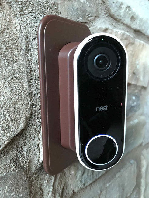Wall Plate with 30 Degree Angle Mount for Nest Hello Video Door Bell - Coffee...