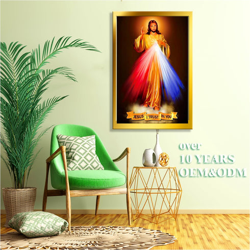 ROSTITCH Divine Mercy Cross Stitch Kits-Stamped Cross Stitch Kits for Adults Landscape Counted DIY Embroidery Needlepoint Kits Home Decor...