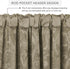 Elrene Home Fashions Mia Jacquard Scroll Blackout Valance, 52" x 19" (1 Valance), Natural...