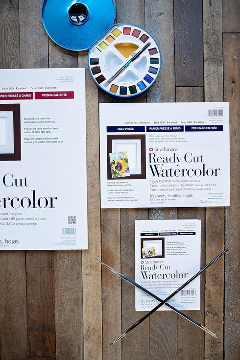Strathmore Watercolor Paper Pack 8"X10"-10 Sheets -140308...