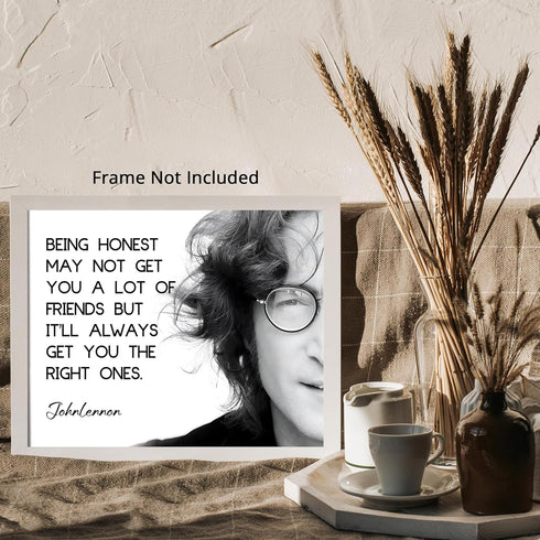 Posterizer 1 pcs-Being Honest-John Lennon-Gift For Beatles Fans-Musical Art Collection-Quotes-Gift for Music Fans- Decor for Gym, Studio- unframed...