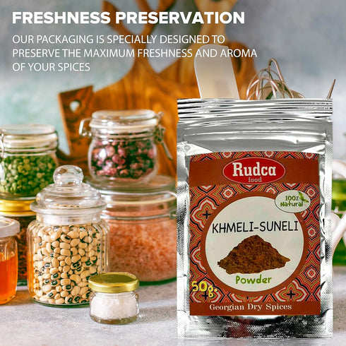 Rudca Food Khmeli Suneli, Spices, Georgian Dry Spice, Herbal Seasoning, Natural Organik, Delicious Spice from Georgia, New Seasoning, 50 gm....