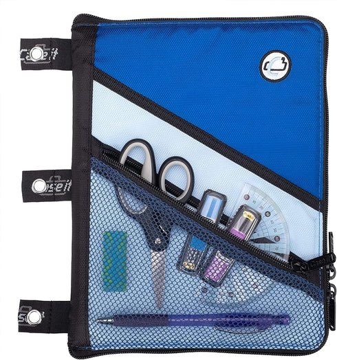 Case It Tablet Binder Accessory, Padded Tablet with 3 Steel Grommets, fits Any Standard 3 Ring Letter Size Binder,Mesh Pocket on Front, Zipper Clo...