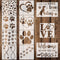 11 Pieces Dog Paw Stencils Trail of Paw Stencil Love Dog Stencils Reusable Painting Templates with Metal Open Ring for DIY Scrapbooks Painting on ...