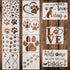 11 Pieces Dog Paw Stencils Trail of Paw Stencil Love Dog Stencils Reusable Painting Templates with Metal Open Ring for DIY Scrapbooks Painting on ...