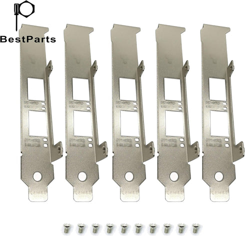 BestParts 5pcs New Full Height Bracket for Intel E10G42BTDA X520-DA2 E10G42BFSR X520-SR2 X520-LR2 X710-DA2 JL82599ES E33052-003...