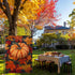 Fall Pumpkin Garden Flag, Autumn Thanksgiving Maple Leaf Garden Flag, Yard Home Decor Welcome Flag, 12x18 Inch Double Sided Burlap, Outdoor Lawn F...