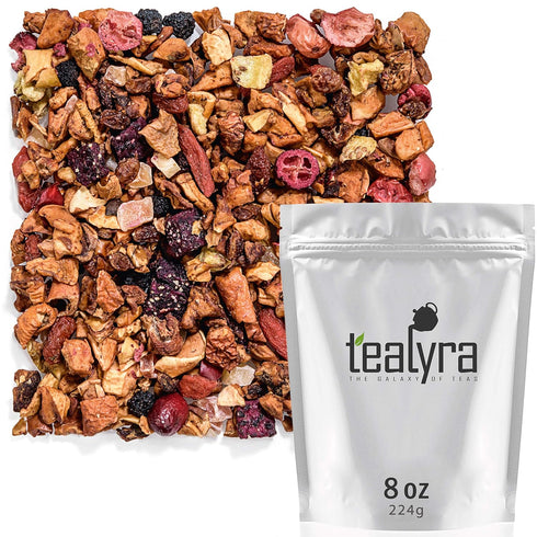 Tealyra - Tropical Harvest - Dragon Fruit - Sea Buckthorn - Goji - Pineapple - Cranberry - Fruity Herbal Loose Leaf Tea - Caffeine Free - Hot or I...