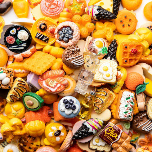 Slime Charms Food Cute Set - Mixed Lot Assorted Food Resin Flatback Cute Sets for DIY Crafts Making,Decorations,Scrapbooking,Embellishments,Hair C...