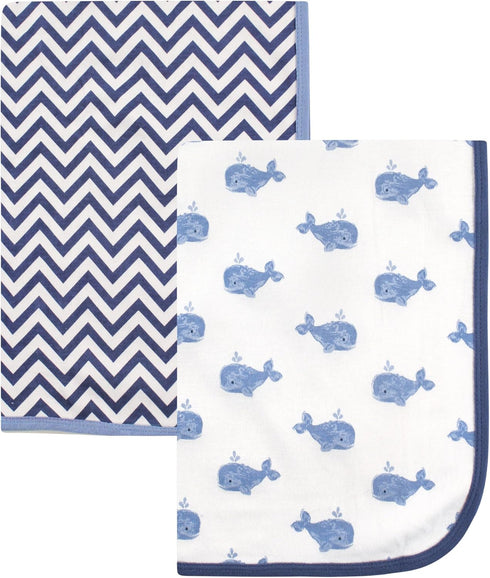 Hudson Baby Unisex Baby Cotton Swaddle Blankets, Whale, One Size...