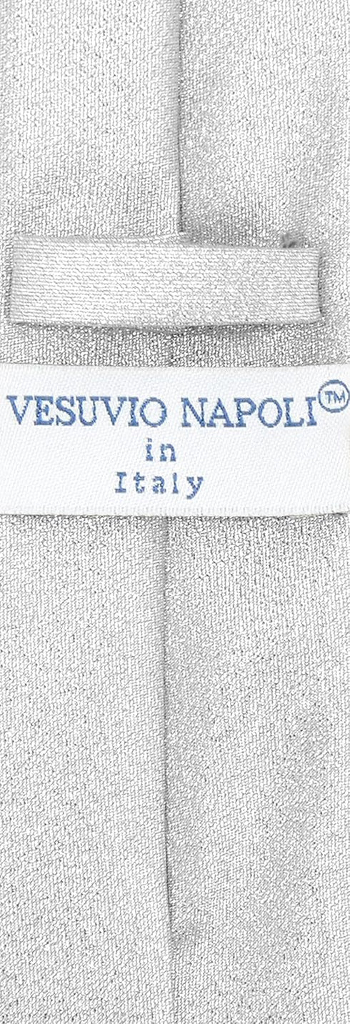 Vesuvio Napoli Narrow NeckTie Skinny Solid Metallic Color Men's Thin Neck Tie...