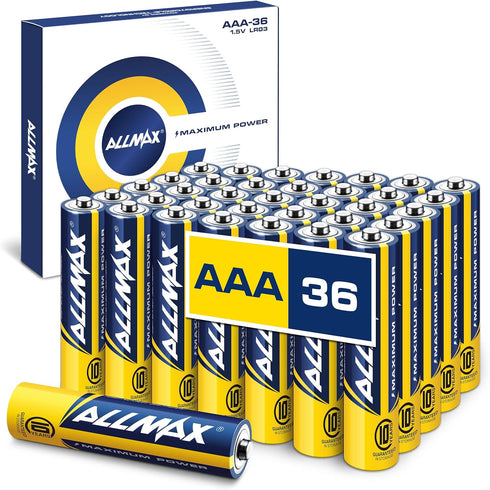 Allmax AAA Maximum Power Alkaline Triple A Batteries (36 Count) – Ultra Long-Lasting, 10-Year Shelf Life, Leakproof Design, Maximum Performance – ...