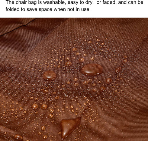 PATIKIL Chair Storage Bag, Waterproof Folding Lounge Chair Cover Carrying Case for Outdoor Camping Chair Beach Chaise Zero Gravity Chair, Brown...