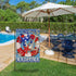 Welcome Summer Nautical Crab Decorative Small Garden Flag, Coastal Beach Anchor Lifebuoy Home Outside House Yard Decoration, Starfish Sea Ocean Fa...