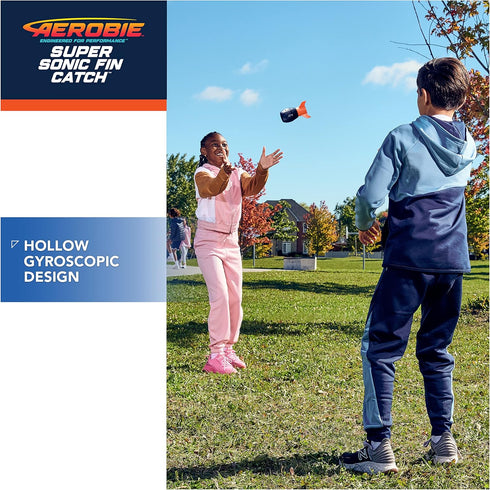 Aerobie Super Sonic Fin Catch Football Toy, Aerodynamic Russel Wilson Football Toys with Soft Construction, Outdoor Games for Kids Aged 8 & Up, Bl...